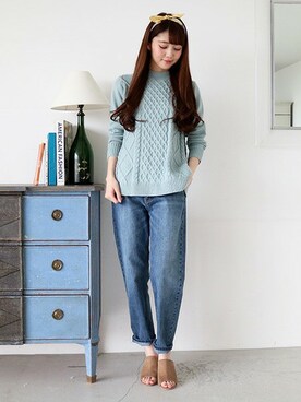 N. STAFFさん（レディース・165cm）の冬コーディネート