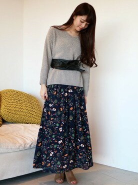 N. STAFFさん（レディース・165cm）の冬コーディネート