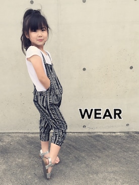 「FOREVER 21（フォーエバー トゥエンティーワン）のアイテム（サロペット/オーバーオール、ブラック系）」を使った、Ayaさん（レディース）の春コーディネート