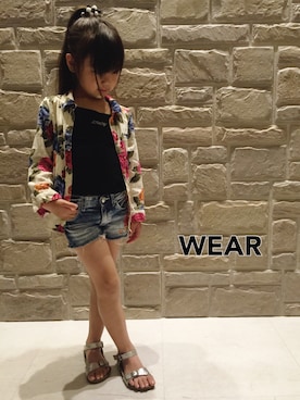 「ZIDDY（ジディ）のアイテム（キャミソール、ブラック系）」を使った、Ayaさん（レディース）の夏コーディネート