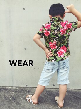 「CHUBBYGANG（チャビーギャング）のアイテム（シャツ/ブラウス、その他）」を使った、Ayaさん（レディース）の夏コーディネート