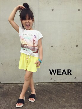 「ZARA（ザラ）のアイテム（Tシャツ/カットソー、ホワイト系）」を使った、Ayaさん（レディース）の夏コーディネート