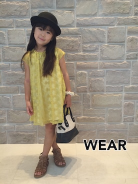 「ZARA（ザラ）のアイテム（ワンピース、イエロー系）」を使った、Ayaさん（レディース）の秋コーディネート