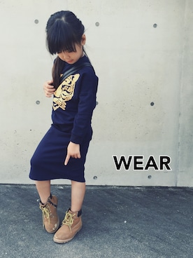 「no brand（ノーブランド）のアイテム（トップス、ブルー系）」を使った、Ayaさん（レディース）の秋コーディネート