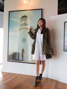 「COACH」｜「アイテム（シャツワンピース）」を使った、lanlanさん（レディース・167cm）の秋コーディネート