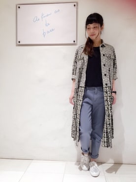 「アイテム（シャツワンピース）」を使った、おばたさん（レディース・159cm）の夏コーディネート