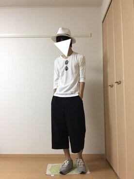 「しまむら（シマムラ）のアイテム（スラックス）」を使った、タマさん（メンズ・172cm）の夏コーディネート