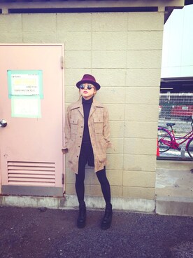 「PENDLETON（ペンドルトン）のアイテム（テーラードジャケット）」を使った、yumieさん（レディース・151cm）の冬コーディネート