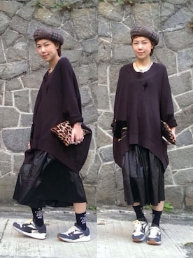 「humor」｜i_am_ah_mic  🇭🇰さん（レディース・168cm）の秋コーディネート