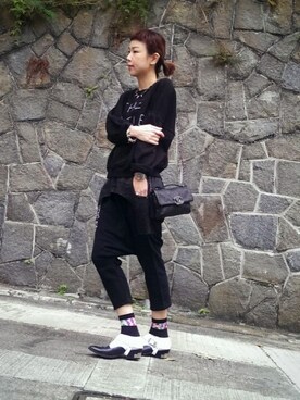 「chanel」｜「アイテム（ブーティ）」を使った、i_am_ah_mic  🇭🇰さん（レディース・168cm）の秋コーディネート