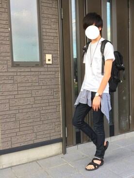 「COME CA ISM」｜りょうすけさん（メンズ・178cm）の夏コーディネート