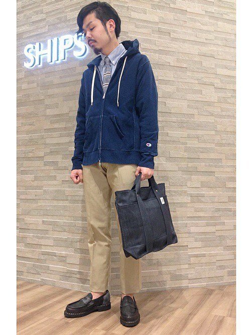 細川 Ships 神戸店 Shipsのパーカーを使ったコーディネート Wear