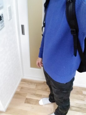 「迷彩パンツ」｜サンタさん（メンズ・176cm・30代）の春コーディネート