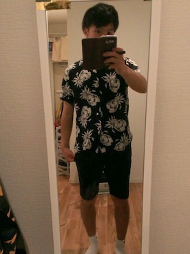 「迷彩パンツ」｜サンタさん（メンズ・176cm・30代）の春コーディネート