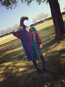 「大学」｜「アイテム（ワンピース/ドレス）」を使った、Booさん（レディース・160cm）の秋コーディネート