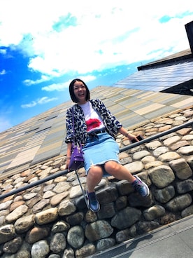 「carry meのアイテム（トップス、ホワイト系）」を使った、L͙i̶n⃗da͛ さん（レディース）の春コーディネート