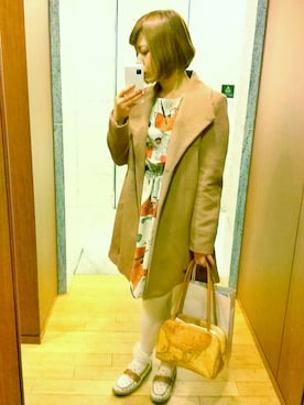 「バレンタインデートスタイル」｜「アイテム（その他シューズ）」を使った、そのちゃんまんさん（レディース・154cm）の冬コーディネート