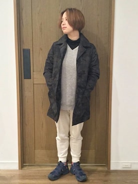 「SHIPS Days（シップスデイズ）のアイテム（ジャケット/アウター）」を使った、松本さん（レディース・153cm）の冬コーディネート