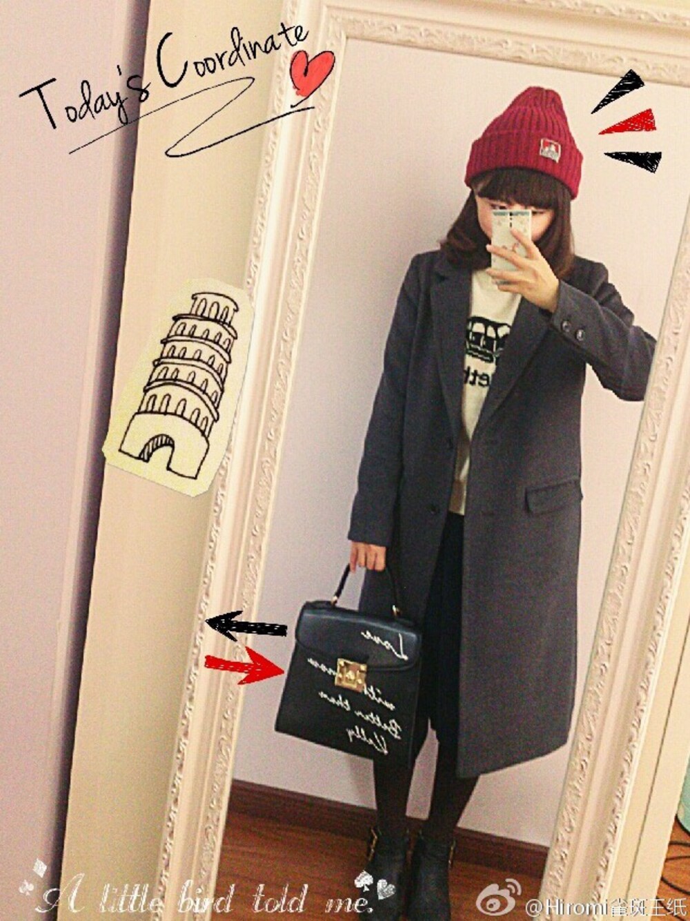 「LOWRYS FARMのアイテム（ダッフルコート、グレー系）」を使った、hiromiさん（レディース・158cm）の春コーディネートの1枚目の写真