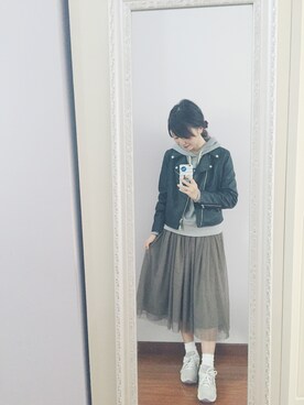 hiromiさんの「Ray BEAMS / チュール ギャザースカート」を使ったコーディネート