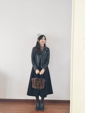 「I am I in fact...（アイアムアイインファクト）のアイテム（ブルゾン）」を使った、hiromiさん（レディース・158cm）の秋コーディネート