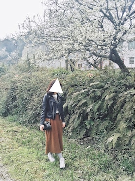 「I am I in fact...（アイアムアイインファクト）のアイテム（ブルゾン）」を使った、hiromiさん（レディース・158cm）の春コーディネート