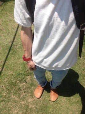 「Steam and Thread（スティームアンドスレッド）のアイテム（デニムパンツ）」を使った、うめさん（メンズ・170cm）の春コーディネート