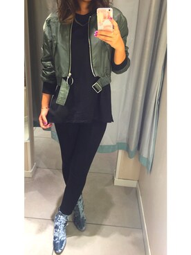 「アイテム（ブーツ、シルバー系）」を使った、ciyucoさん（レディース・168cm）の秋コーディネート