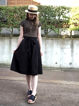 「rosebullet（ローズブリット）のアイテム（帽子）」を使った、lumineさん（レディース・167cm）の夏コーディネート