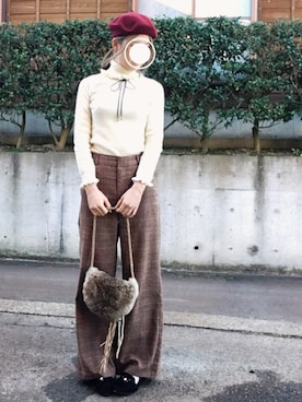 「candlly（キャンドリー）のアイテム」を使った、lumineさん（レディース・167cm）の秋コーディネート