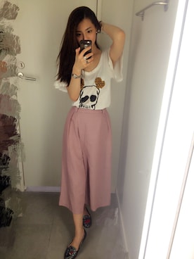 「Chiara Ferragni（キアラフェラーニ）のアイテム（その他シューズ）」を使った、Kelly Chenさん（レディース・167cm）の夏コーディネート