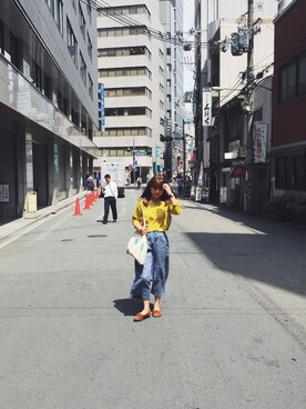 「pas de calais（パドカレ）のアイテム（パンツ）」を使った、amioさん（レディース・160cm）の秋コーディネート