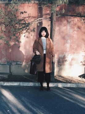 「pas de calais（パドカレ）のアイテム（パンツ）」を使った、amioさん（レディース・160cm）の秋コーディネート