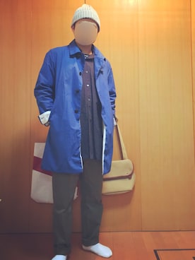 「SCYE BASICS（サイベーシックス）のアイテム（チノパンツ）」を使った、しんやさん（メンズ・166cm）の春コーディネート