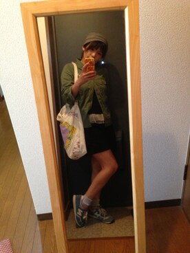 「NEW BALANCE（ニューバランス）のアイテム（スニーカー、ブルー系）」を使った、chiikoさん（レディース・156cm）の春コーディネート