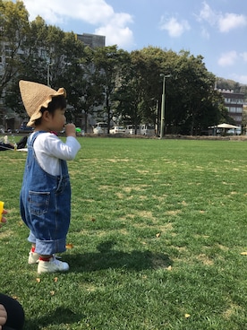 「CONVERSE（コンバース）のアイテム（スニーカー、ホワイト系）」を使った、chiikoさん（レディース・156cm）の春コーディネート