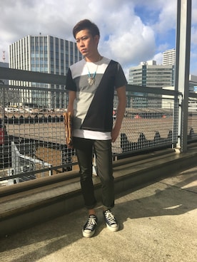 「MIND BLOW（マインドブロウ）のアイテム」を使った、horie hirokiさん（メンズ・178cm）の夏コーディネート