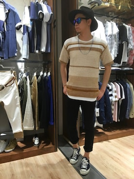 「MIND BLOW（マインドブロウ）のアイテム」を使った、horie hirokiさん（メンズ・178cm）の夏コーディネート