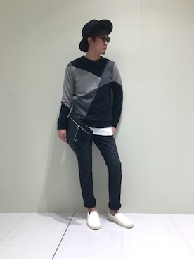 「アイテム（クラッチバッグ）」を使った、horie hirokiさん（メンズ・178cm）の夏コーディネート