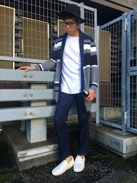 「ワッフル」｜horie hirokiさん（メンズ・178cm）の秋コーディネート