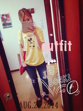 「M&M（エムアンドエム）のアイテム」を使った、miyuki1990さん（レディース・154cm）の夏コーディネート