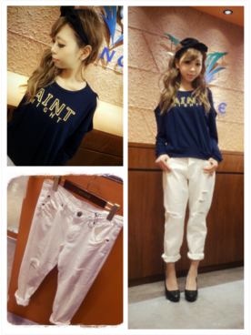 夏姫さん（レディース・160cm）の春コーディネート