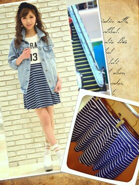 夏姫さん（レディース・160cm）の春コーディネート