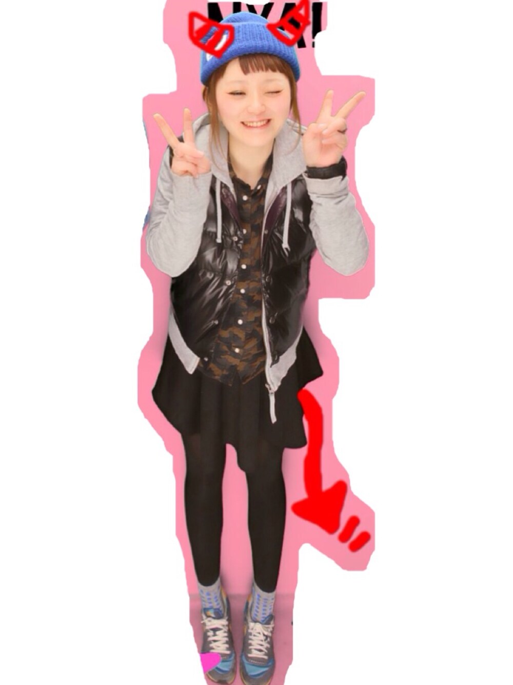 「SHIPSのSHIPS KIDS:アクリル リブ キャップ（ニットキャップ/ビーニー、ブルー系）」を使った、Annaさん（レディース・163cm）の夏コーディネートの1枚目の写真