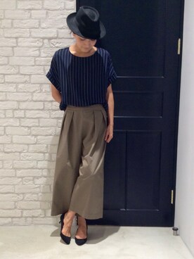 「LE JUN（ルジュン）のアイテム（帽子）」を使った、mikikoさん（レディース・162cm）の夏コーディネート