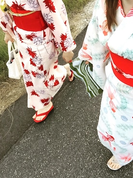 「花火」｜「アイテム（アクセサリー）」を使った、39さん（レディース・162cm）の夏コーディネート
