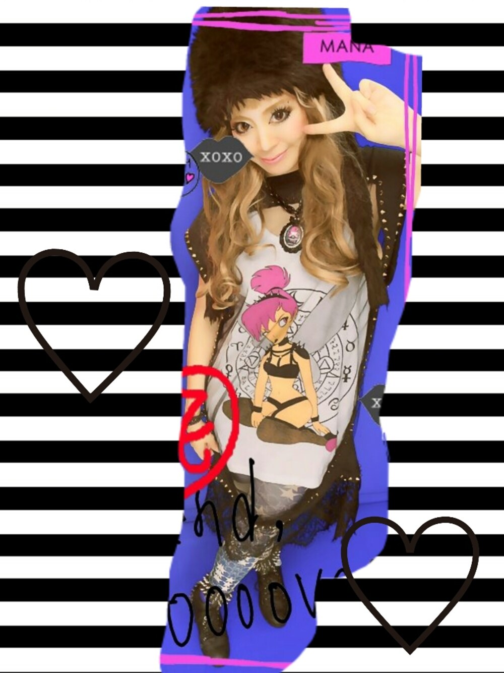 「drycleanonly、NVRMND、TARINA TARANTINO、ジェフリーキャンベル(Jeffrey Campbell)」｜「nvrmndのアイテム（タンクトップ、ホワイト系）」を使った、Mana☆★さん（レディース・155cm）の冬コーディネートの1枚目の写真