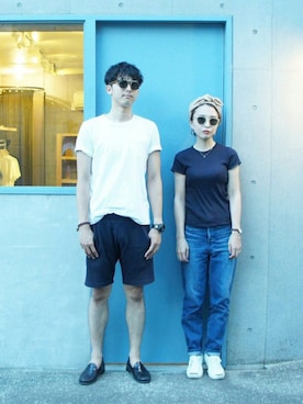 「カップルコーデ」｜𐌑 ⲓ ⲕ ⲓ ꙳さん（レディース・157cm）の夏コーディネート