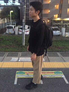 「ハラチ」｜「アイテム（バックパック/リュック）」を使った、Kさん（メンズ・160cm）の秋コーディネート