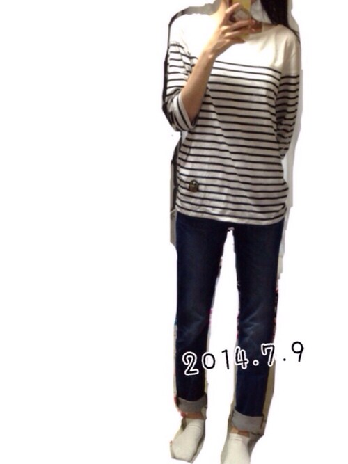 りぃ 篠原涼子さんlove Tシャツ カットソーを使ったコーディネート Wear